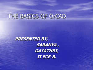 THE BASICS orCAD