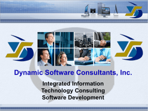 DSC Overview - Dynamic Software Consultants