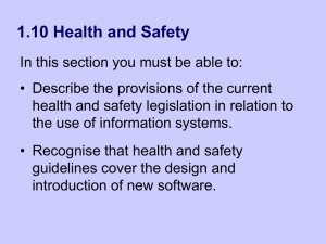 Health and Safety - Computing and ICT in a Nutshell