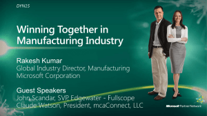 DYN15: Winning Together in Manufacturing Industry