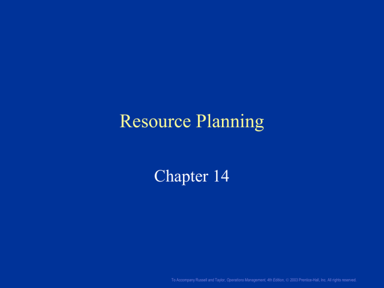 Enterprise Resource Planning