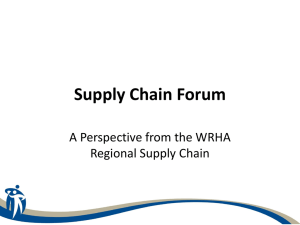 Supply Chain Forum - Winnipeg Regional Health Authority