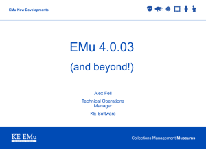 EMu/IMu new developments