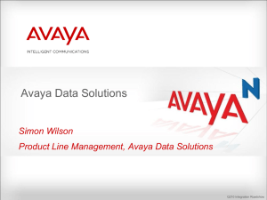 Avaya Data Portfolio Presentation