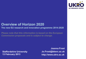 Horizon 2020 - Staffordshire University Blogs