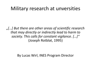 Military research at universities