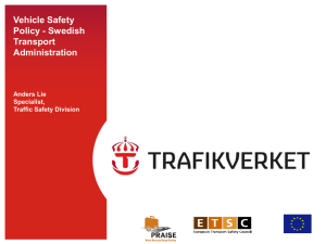 Vehicle Safety Policy - Swedish Transport Administration