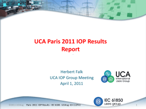 Paris 2011 IOP Results - 61850. UCAIug-63-112Pv1