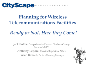 Planning for Wireless Telecommunications Facilities