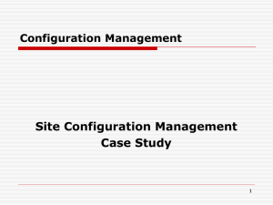 CMstat Site Configuration Management Case Study