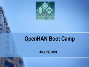 OpenHAN Boot Camp - Open Smart Grid - OpenSG