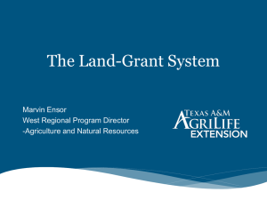 Land-Grant System - Texas A&M University