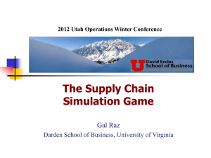 The Supply Chain Simulation Game