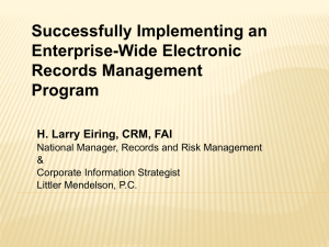 Successfully Implementing an Enterprise