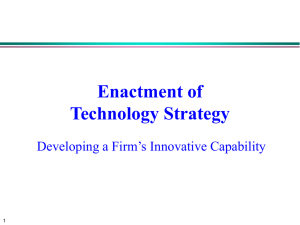 Enactment of Technology Strategy