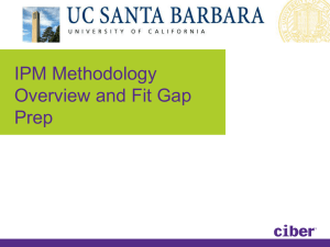 Presentation: Methodology & Fit/Gap Preparation