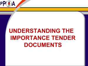 Tender Documents