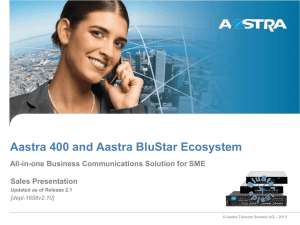 Aastra 400 Sales Presentation R2.1
