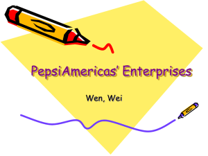 PepsiAmericas` Enterprises - Missouri State University