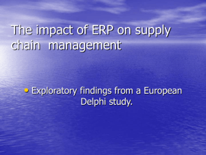 The impact of ERP on supply chain management