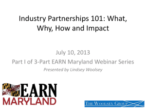 Industry Partnerships 101: What, Why, How and Impact