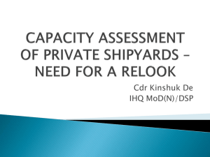 capacity assessment of private shipyards – need for a relook