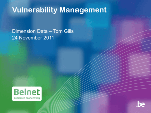 Vulnerability Management - Belnet