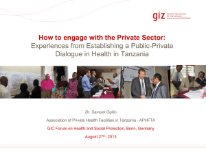 How to engage with the Private Sector