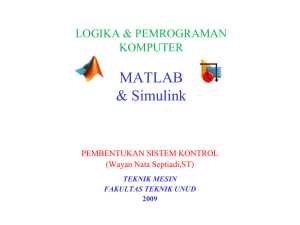 Writing S-Functions - Logika Pemrograman Komputer