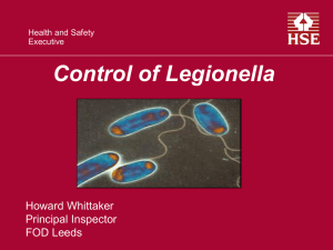 APSE – legionella presentation without notes – Howard Whittaker (2