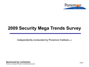 Mega Trend 2 - Ponemon Institute