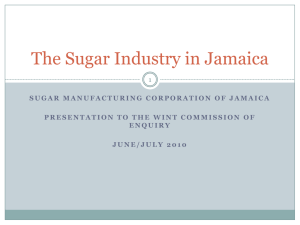 The Sugar Industry in Jamaica