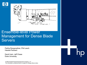 Ensemble-level Power Management for Dense Blade Servers