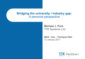 Bridging the university/industry gap