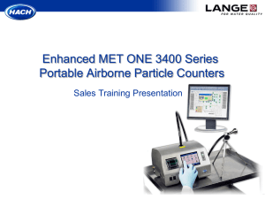 MetOne 3400 Overview - MET ONE and HIAC Particle Counters