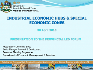 Industrial Economic Hubs & Special Economic Zones