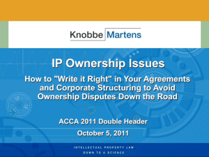 IP Ownership Issues - Association of Corporate Counsel