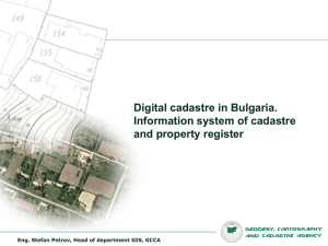 The cadastral information system of Geodesy, Cartography and