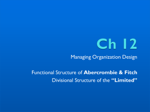 Ch12 Managing Organization Design