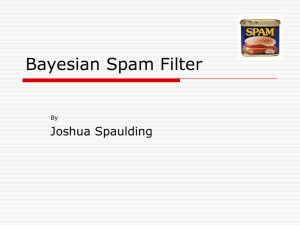 Bayesian Spam Filter - University of St. Thomas
