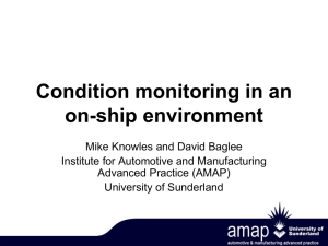 Condition monitoring in an on-ship environment - SURE
