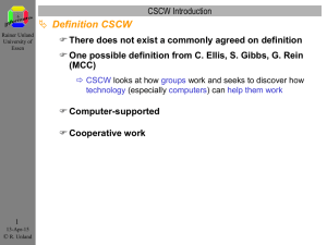 CSCW Introduction