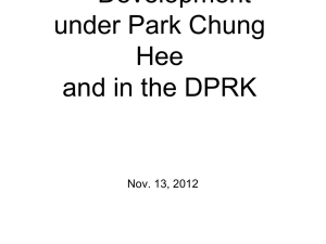 Economic Development under Park Chung Hee and in the DPRK