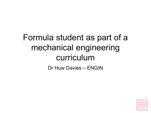 Huw Davies Formula Student Jan 2012