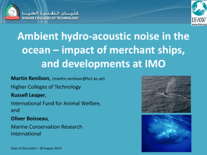 Session 1 – Ambient hydro-acoustic noise in the ocean