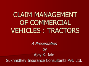 claim management of tractors