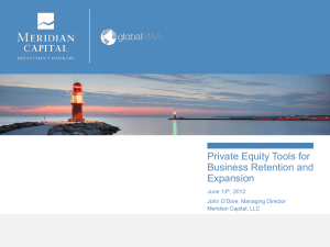 Private Equity Tools for Business Retention and Expansion