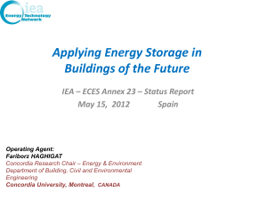 Applying Energy Storage in Buildings of the Future