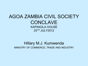 AGOA Zambia Civil Society Conclave