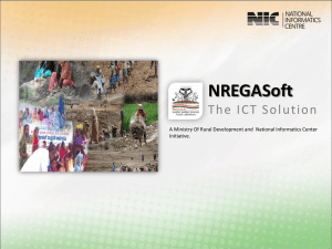 NREGAsoft The ICT Solution A Ministry of Rural Development and